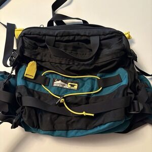Mountainsmith Green Black Lumbar Back Waist Fanny Day Pack Bag Hiking Padded
